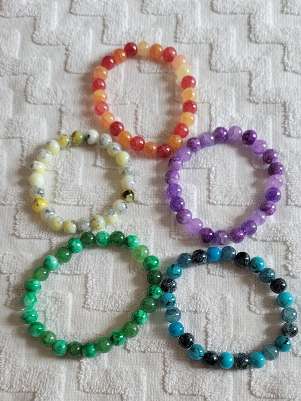 Handmade Stone Beaded Bracelets Size Fits Up To 7inch wrist